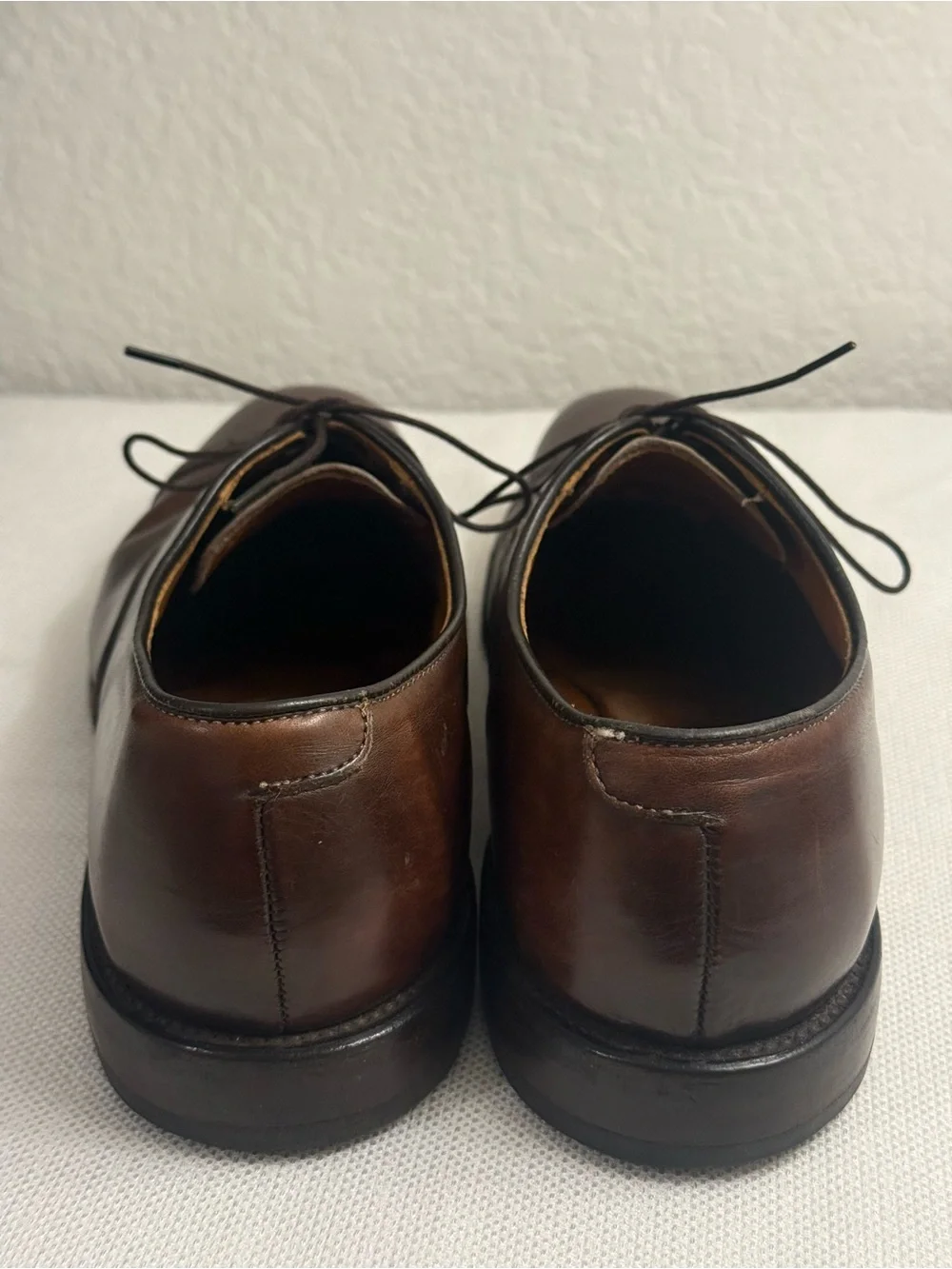Allen Edmonds Byron Mens 11 A Brown Leather Cap Toe Oxford Dress Shoes USA